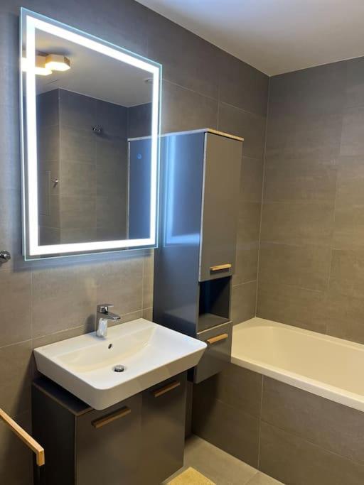 Apartman Holesovice,Balkon,Garaz Prag Exterior foto